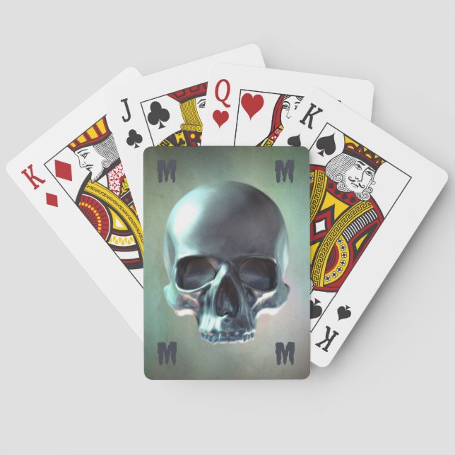 Baralho renderização de crânio 3D (Verso)