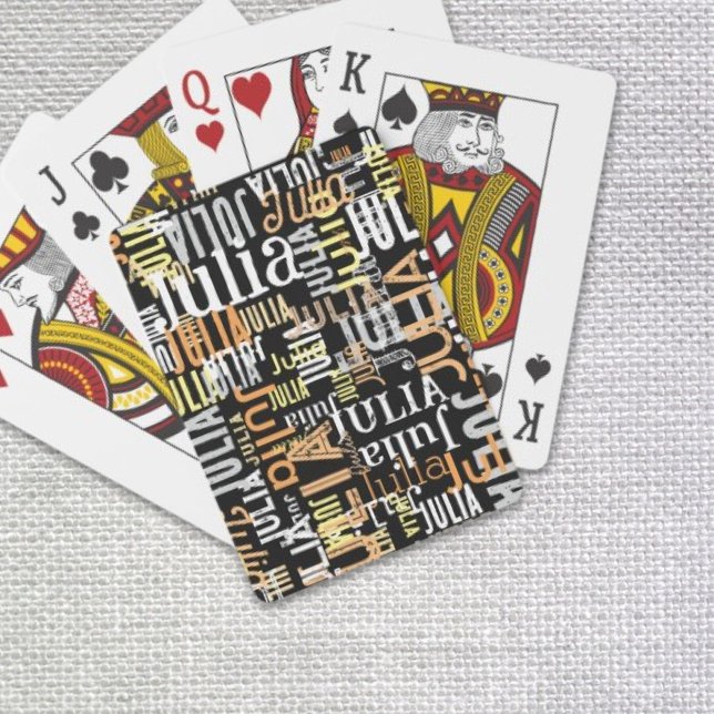 Baralho Repetindo seu nome em cores sobre preto (Criador carregado)