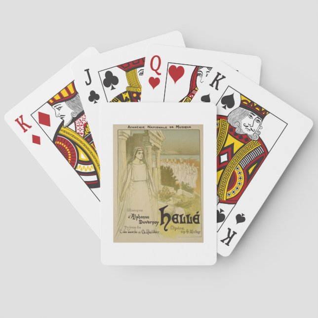 Baralho Reprodução de uma poster publicando a ópera "Ele (Verso)