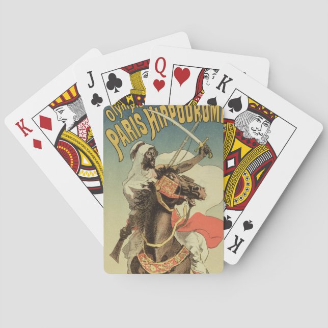 Baralho Reprodução de uma poster publicitando uma "exposiç (Verso)