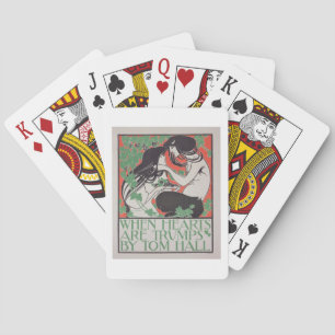 Baralho Reprodução de uma poster publicitária "When Hearts