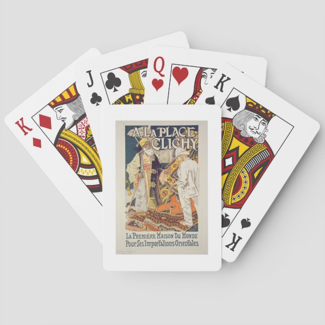 Baralho Reprodução de uma propaganda de poster 'um lugar C (Verso)