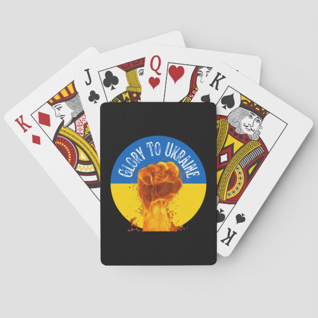 Baralho Resistência de bandeira da Ucrânia (Verso)