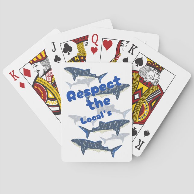 BARALHO RESPEITE OS LOCAIS, A FAMÍLIA DE SHARK NADANDO PER (Verso)