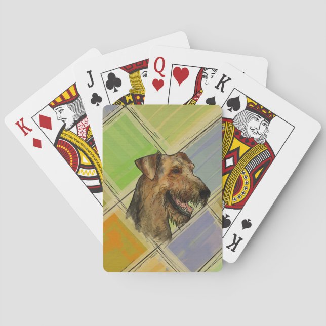 Baralho Retrato de Airedale Terrier (Verso)