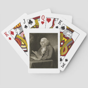 Baralho Retrato de Benjamin Franklin, gravado por Thomas