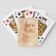 Retrato de Leonardo da Vinci a giz vermelho