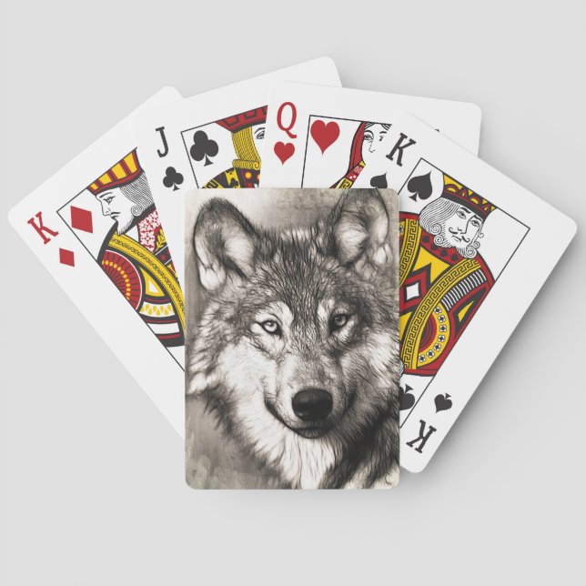 Baralho Retrato de lobo (Verso)