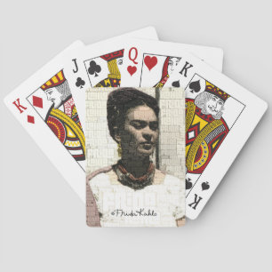 Baralho Retrato de matéria têxtil de Frida Kahlo