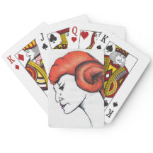 Retrato de mulher com cabelo laranja em arte pop
