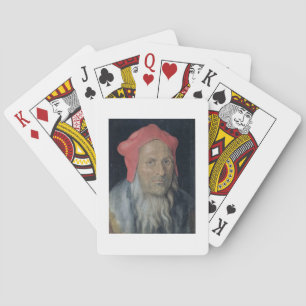 Baralho Retrato de um homem farpado em Red Hat, 1520 (óle