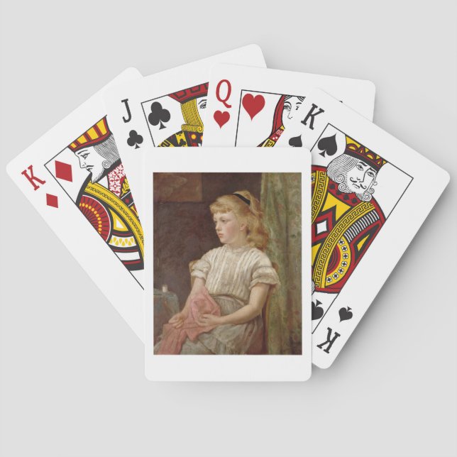 Baralho Retrato de uma garota, 1896 (óleo na canvas) (Verso)