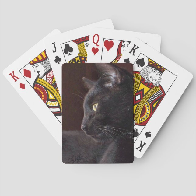 Baralho Retrato do Meu Filho, Charlie Jogando Cartões (Verso)