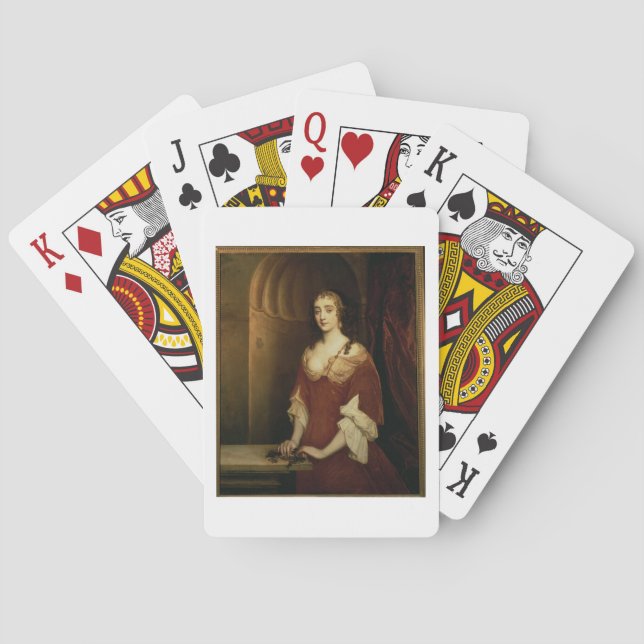Baralho Retrato provável de Nell Gwynne (1650-87), mistre (Verso)