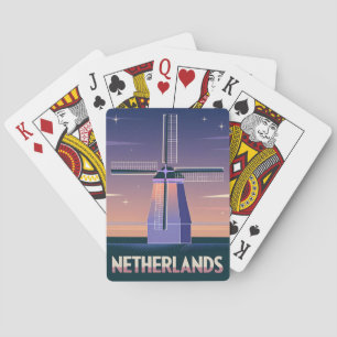 Baralho Retro 80s Neon Vaporwave Países Baixos Windmill