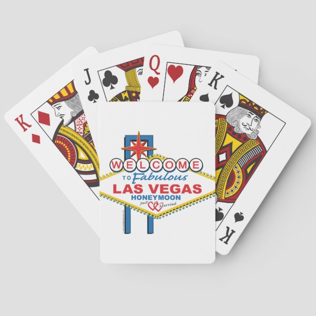 Baralho Retro da lua de mel de Las Vegas (Verso)
