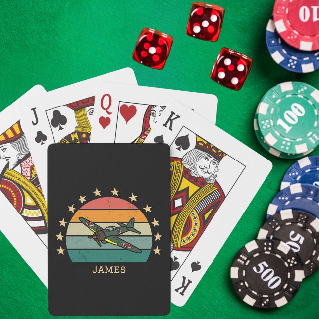 Baralho Retrô de Avião Militar de Guerra da Segunda Guerra (Criador carregado)