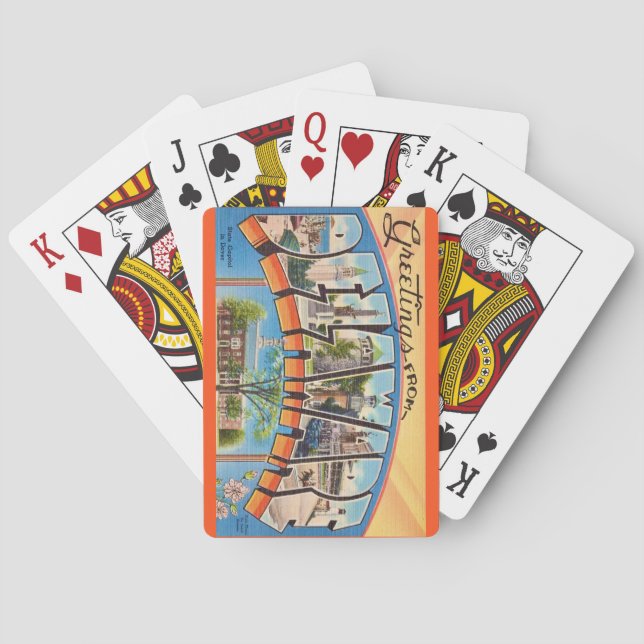 Baralho Retro Delaware Greetings Playing Cards (Verso)