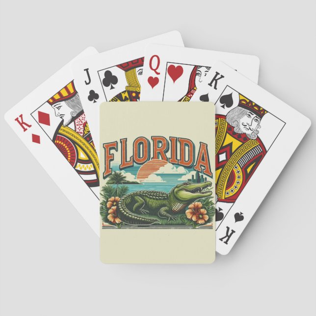 Baralho Retro Florida Alligator (Verso)