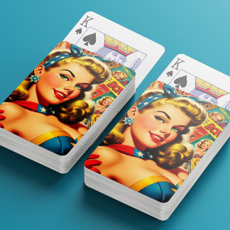 Baralho Retro Kitsch Pulp Pinup Collage