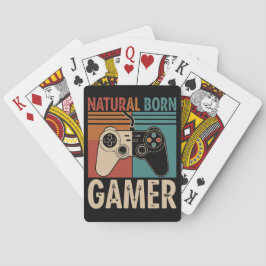 Baralho Retro Natural Born Gamer Funny