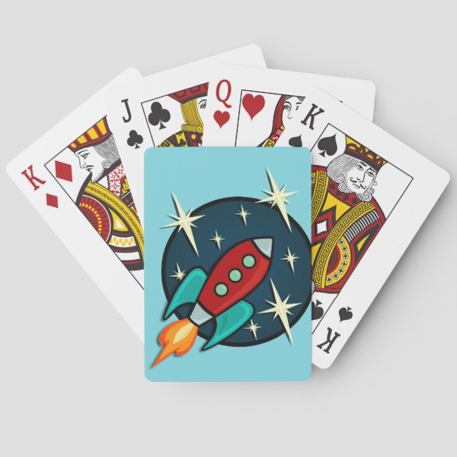 BARALHO RETRO ROCKET NAVE DECK OF PLAYCARDS (Verso)