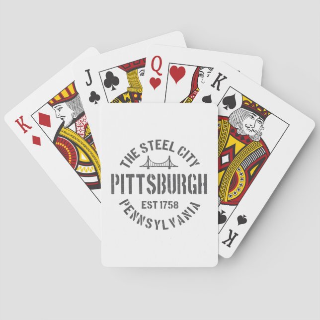 Baralho Retro Steel City Pittsburgh Pensilvânia Yinz (Verso)