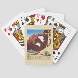 Baralho Retro Veja a América Western Cowboys Deserto Arco