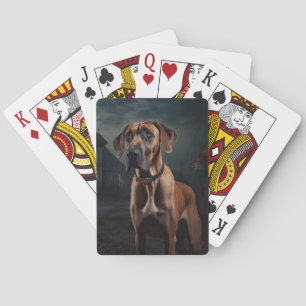 Baralho Rhodesian Ridgeback Halloween Assustador