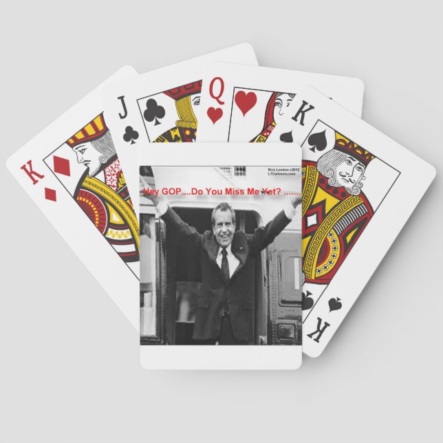 Baralho Richard Nixon "Já Sentem Minha Falta?" Presentes e (Verso)
