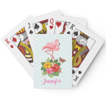 Rico rosa Flamingo e Hibiscus Tropical