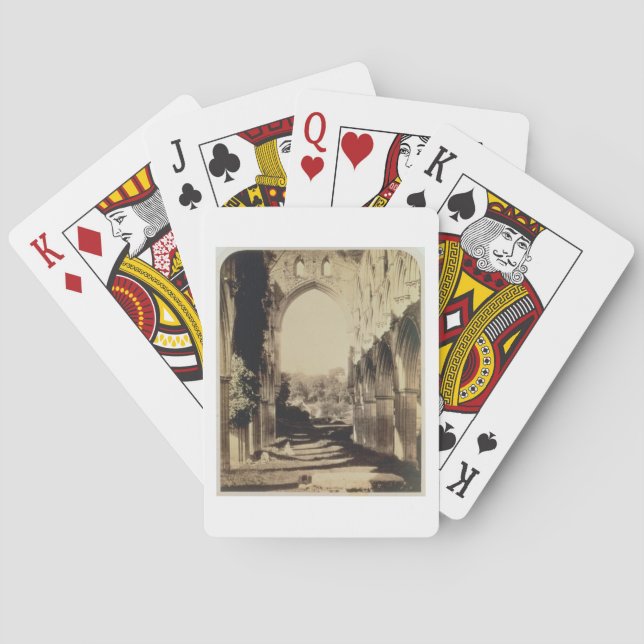 Baralho Rievaulx Abbey, North Yorkshire, 1854 (foto-sepia) (Verso)