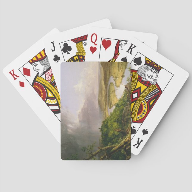 Baralho Rio Oxbow Seen do Monte Holyoke, Massachusetts (Verso)