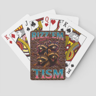 Baralho Rizz Em Com O Camiseta Tism Meme Autismo Guaxinim 