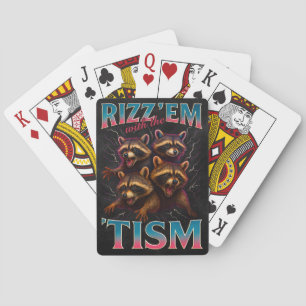 Baralho Rizz Em Com O Tism Meme Autismo Raccoon Engraçado