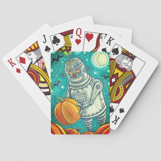 BARALHO ROBÔ ESCOLHENDO BOMBEIROS, HOMEM MECÂNICO HALLOWEE (Verso)