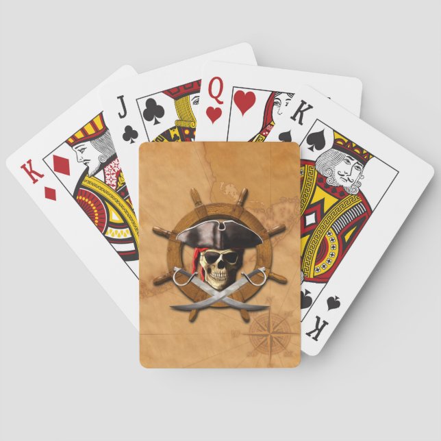 Baralho Roda alegre do pirata de Roger (Verso)