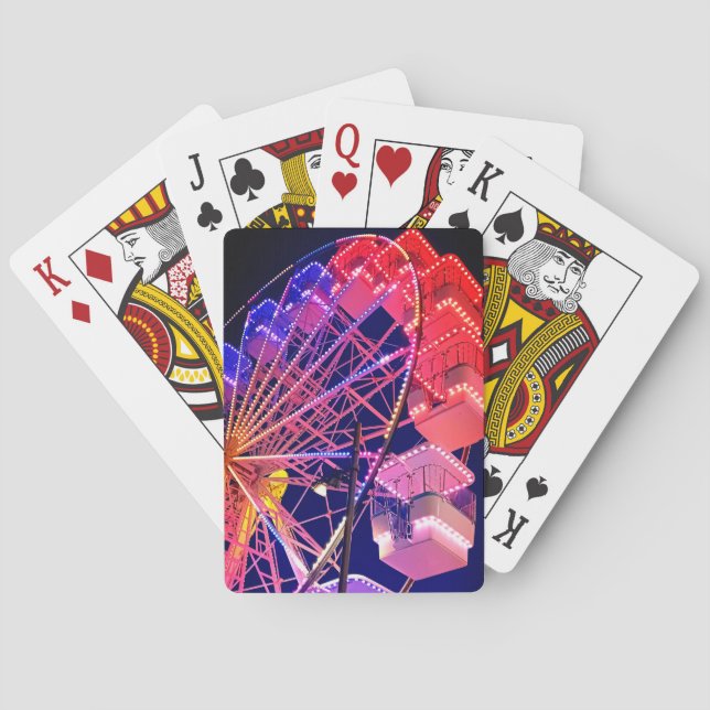 Baralho Roda-férris azul e vermelha (Verso)