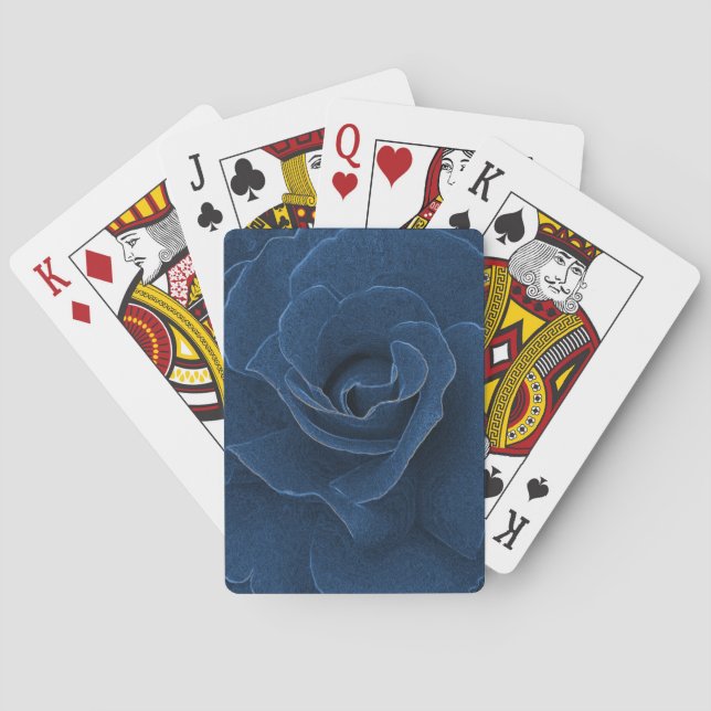 Baralho Rosa azul velvet (Verso)