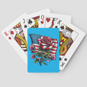 Baralho Rosa de Arte Patriótica Americana