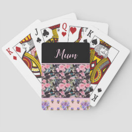 Baralho Rosa de Vintage cor-de-rosa Rosas de aquarela Mães