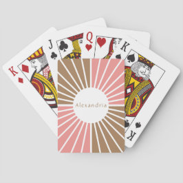 Baralho Rosa e Castanho Personalizados