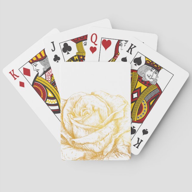 Baralho Rosas de Vintagem em Segundo Plano Personalizados  (Verso)