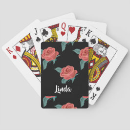 Baralho Rosas rosa a preto