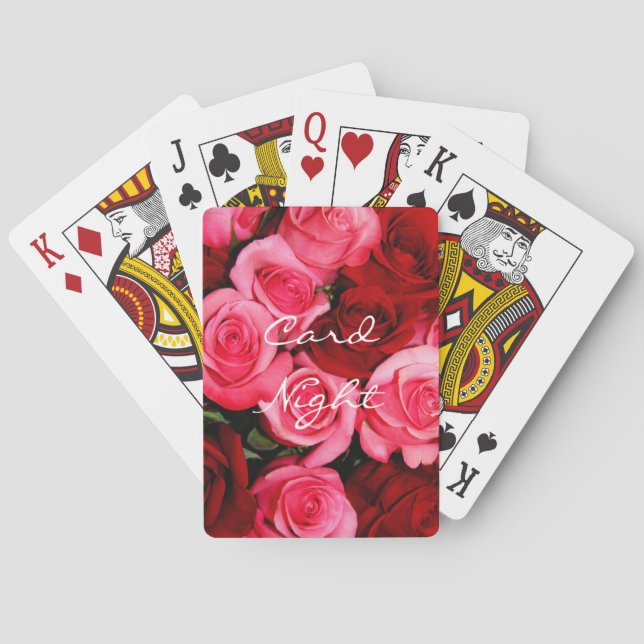 Baralho Rosas, rosa e vermelho (Verso)