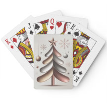 Rose Gold Christmas Tree Card Deck