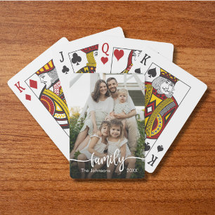 Baralho Roteiro de Família de Foto Personalizada