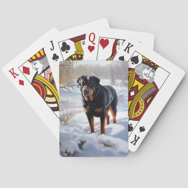 Baralho Rottweiler Deixe Nevar Natal (Verso)