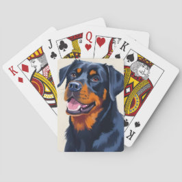 Baralho Rottweiler | Pintura de Cão Animal de Estimação