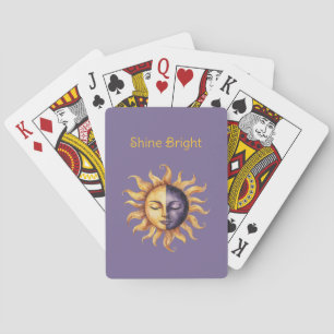 Baralho Roxo Dourado Brilha Sol Radiante